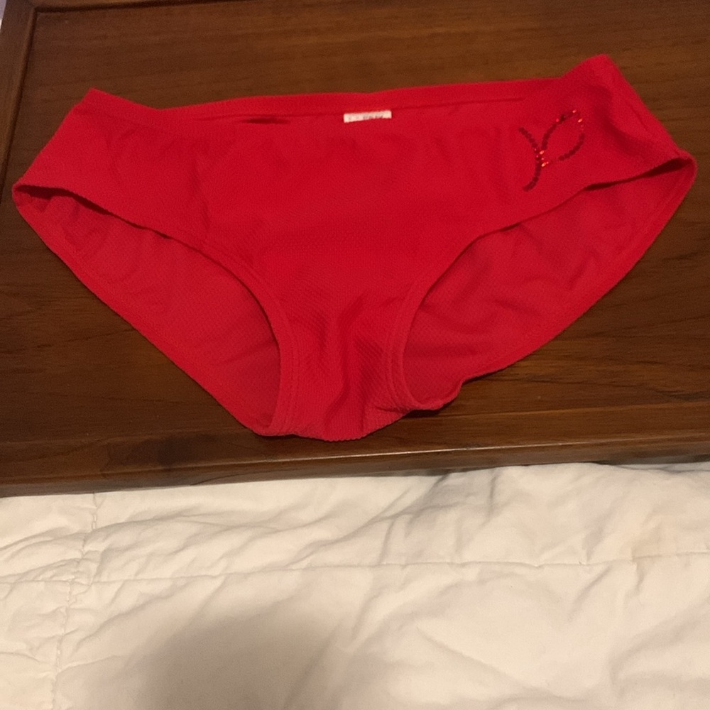 Red Elle Paris swimsuit bottoms M